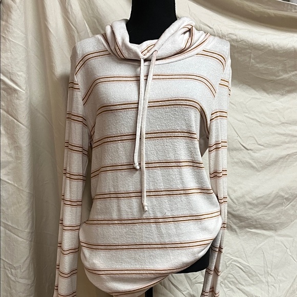 Striped Hoodie with Drawstring - Picture 2 of 4